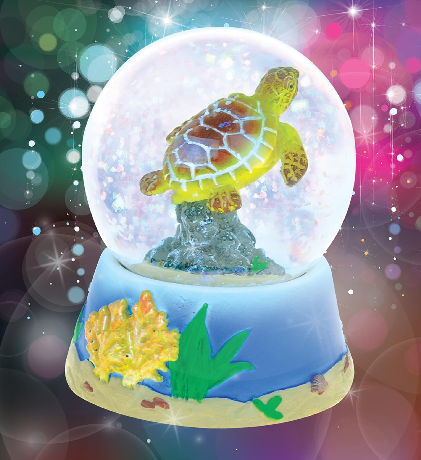 Sea Turtle Snow Globe - Sparkling Glitter Water Globe Figurine for Home Decor