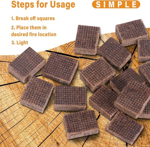 HGD Fire Starter - Mini Natural Fire Starters for Campfires & BBQ Grills | Water Resistant Sticks