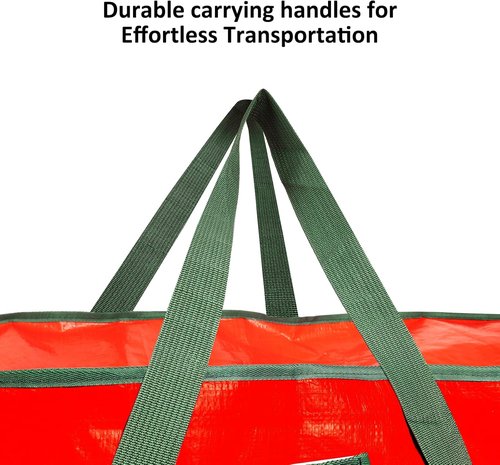 FUCDTEFC Christmas Tree Storage Bag - Large Heavy-Duty Waterproof Container with Reinforced Handles | 9 Ft Red
