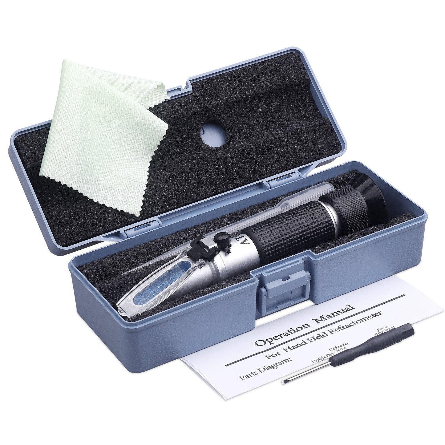 Brix Refractometer with ATC - Tiaoyeer Digital Handheld Refractometer for Beer Wine Brewing, Dual Scale-Specific Gravity 1.000-1.130 and Brix 0-32%