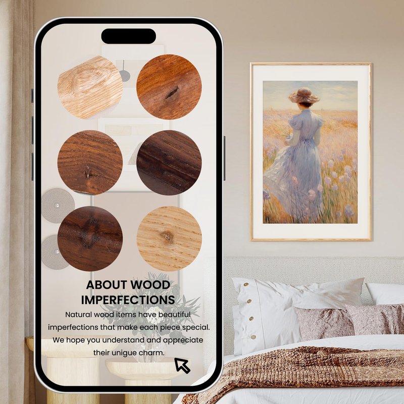 Axeman 20x30 Wood Frame - 20 x 30 Picture Frame with Real Glass - 20x30 Poster Frame with Mat for 16x24 - Natural Ash Wood Photo Frame for Wall Mount Display