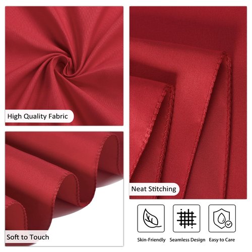 Heneger CozRhythm 8 Pack Red Tablecloth 60 x 126 Inch Rectangular Table Cloth for 8 Foot Rectangle Tables, Wrinkle Resistant Washable Polyester Fabric for Holiday Buffet Wedding Party and Banquet