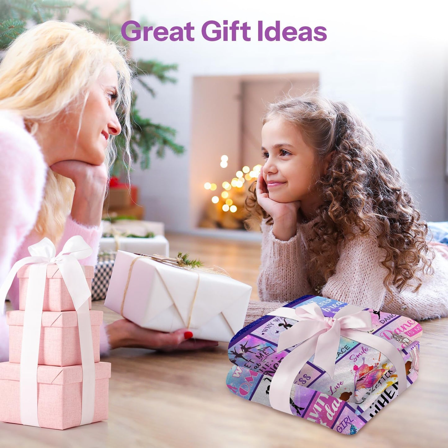 PIUFAM Dance Gifts for Girls 8-12, Gifts for Dancers, Dance Blanket, Dancer Gifts for Girls Teens, Ballet Blanket Gymnastics Blanket on Christmas Birthday Thanksgivings 50x60 in