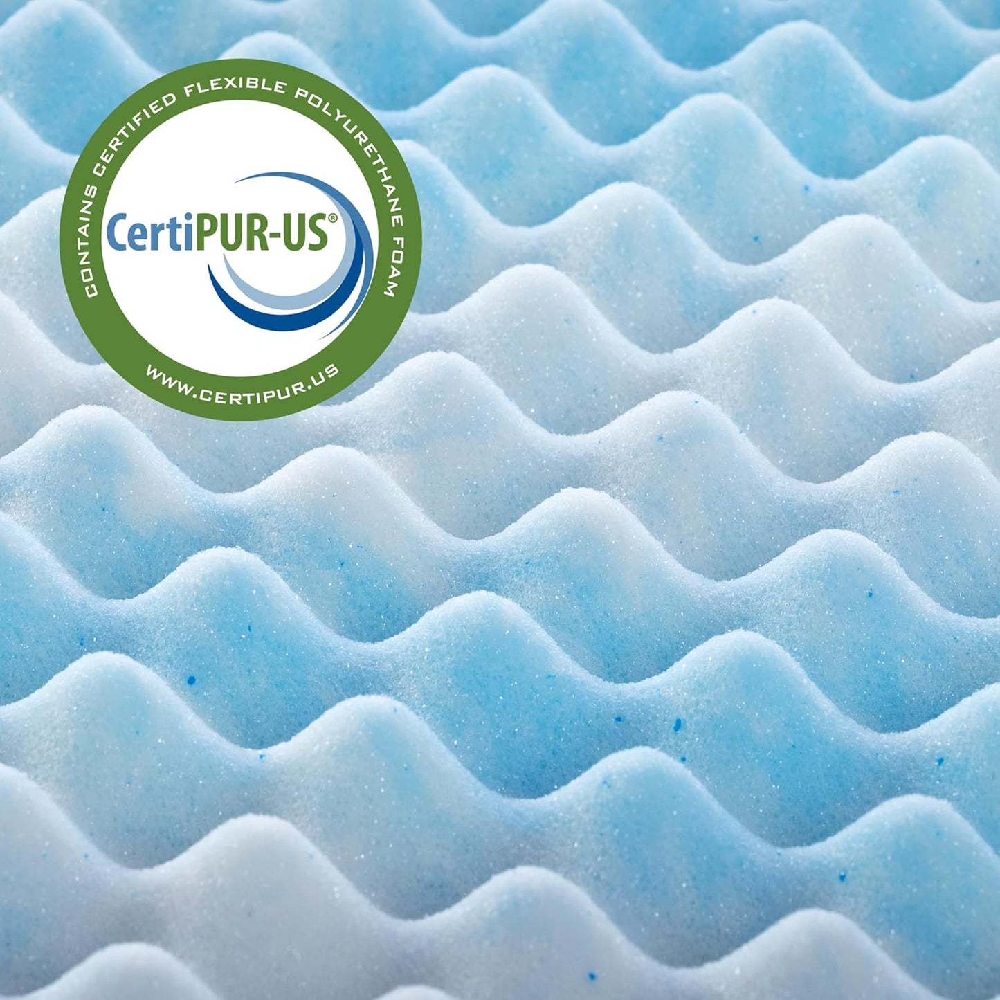 ZINUS 4 Inch Swirl Gel Cooling Memory Foam Mattress Topper, Smaller, More Convenient WonderBox Packaging, Cooling, Airflow Design, CertiPUR-US Certified, Twin