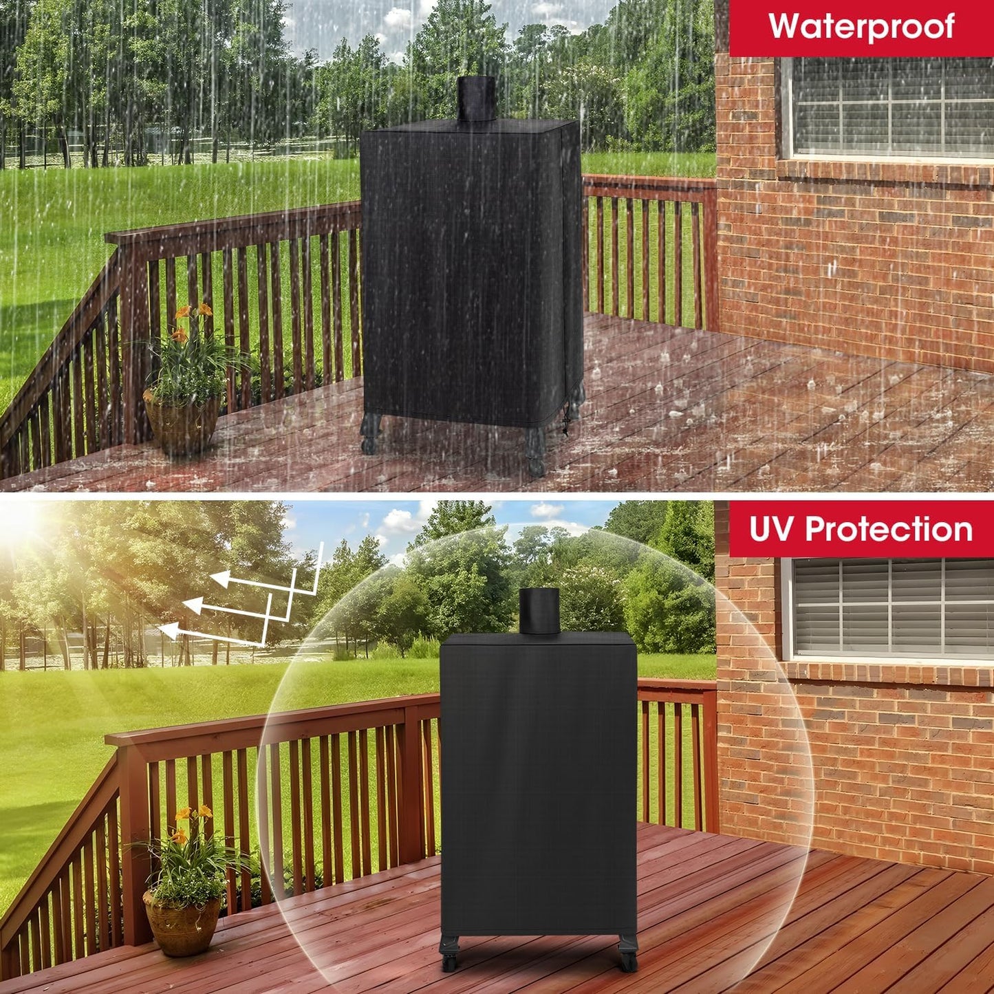 Unicook Vertical Smoker Cover - Waterproof BBQ Protector for Pit Boss 4, 5, 7 Series Grills