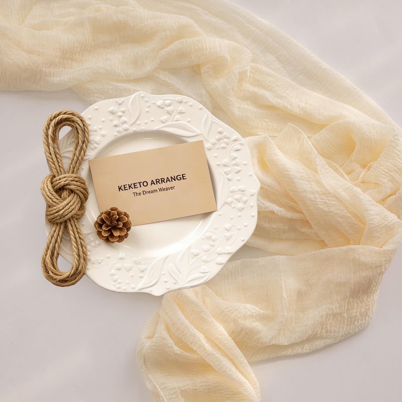 Keketoarrange 3pcs Ivory Gauze Rustic Cheesecloth Table Runner 120 Inch 10 FT for Wedding Baby Shower Bridal Shower Birthday Engagement Garden Outdoor Party Long Sheer Boho Decorations