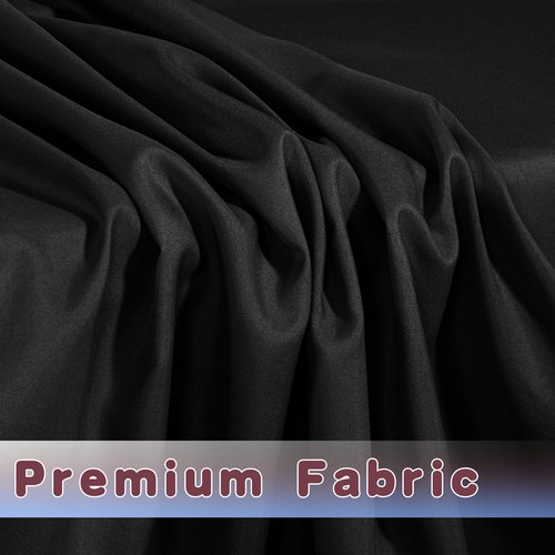 HolidayIdeas Fitted Black Tableclothes - 96 x 30 Inch - 2 Pack Rectangle Tablecloths for 8 Foot Tables, Polyester Fabric Table Covers for Parties, Trade Show, Birthday