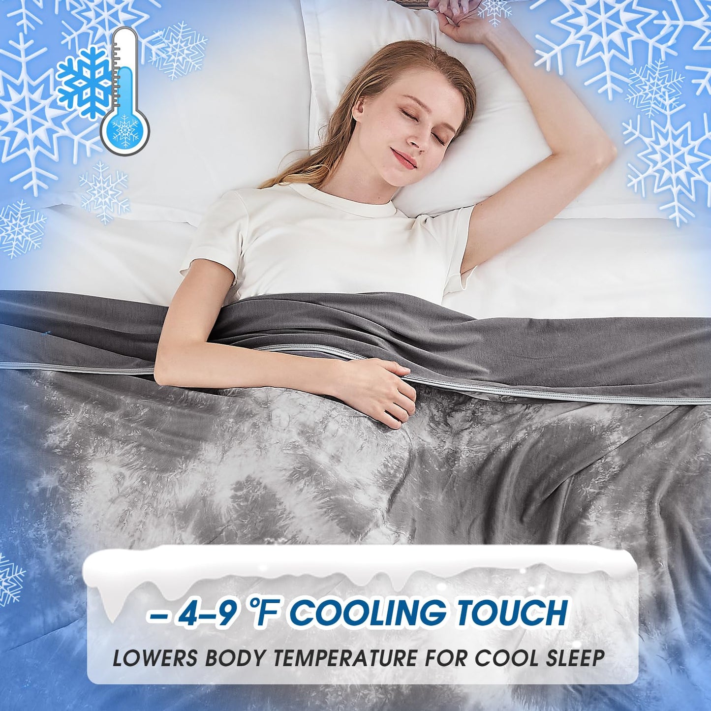 inhand Cooling Blanket King Size, Summer Blankets for Hot Sleepers & Night Sweat, Thin Blanket Cold Cool Lightweight Cooling Blanket for Couch Bed, Light Blanket for All Season Use