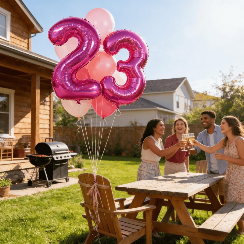 Laser Hot Pink 5 Balloon, Number Balloons 40 Inch, 5th Birthday Balloon Decorations, Laser Hot Pink Party Supplies, 5 Number Balloons, Number 5 Balloon