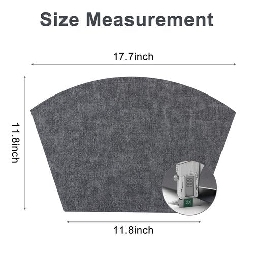Homaxy Round Table Placemats Set of 6, Washable Wedge Shaped Faux Leather Table Mats, Wipeable Kitchen Dinner Place Mats for Indoor Outdoor, Dark Grey