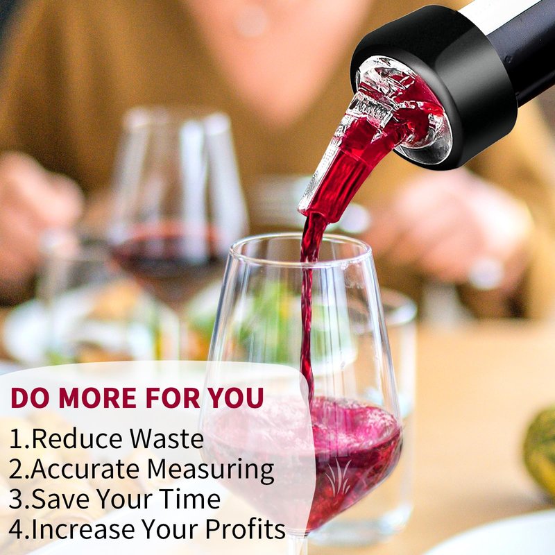 Automatic Measured Bottle Pourer - Quick Shot Spirit Measure Pourer Drinks Wine Cocktail Dispenser Home Bar Tools