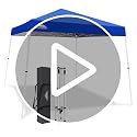 EAGLE PEAK 10x10 Slant Leg Pop Up Canopy Tent - Blue, Portable & Easy Setup