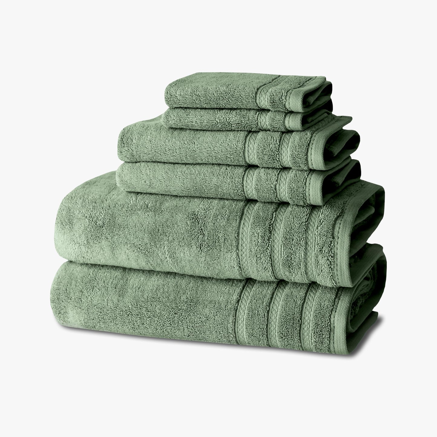 1888 Mills 625 GSM 100% Cotton Towel Set – 6-Piece Luxury Collection, Ultra Soft & Highly Absorbent – 2 Bath Towels, 2 Hand Towels, 2 Washcloths – Quick-Dry & Durable for Spa, Hotel, and Everyday Use