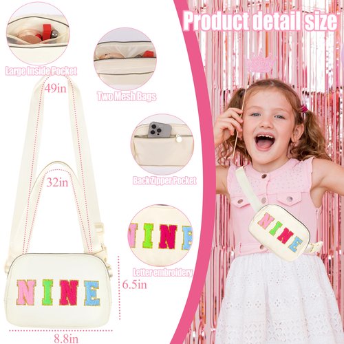 9 Year Old Beautiful Teen Girl Birthday Gifts, Gifts for 9 Year Old Sweet Teen Girls, 9th Birthday Decorations Basket Set of 5
