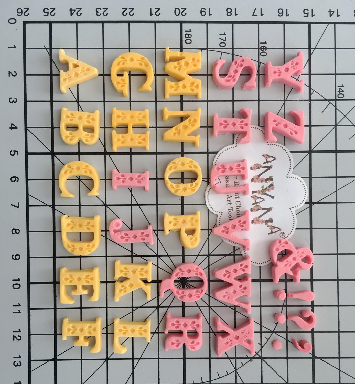 Silicone Alphabet Letter Mold - Mini Comma & Exclamation Cake Decorating Tool for Fondant & Gum Paste