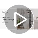 HOOBRO Over Toilet Storage Rack with 3 Adjustable Shelves - Rustic Brown & Black