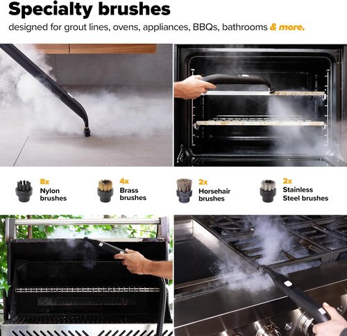 Dupray Steam Cleaning Pack Pro - 24-Piece Accessory Kit with Microfiber Cloths & Brushes