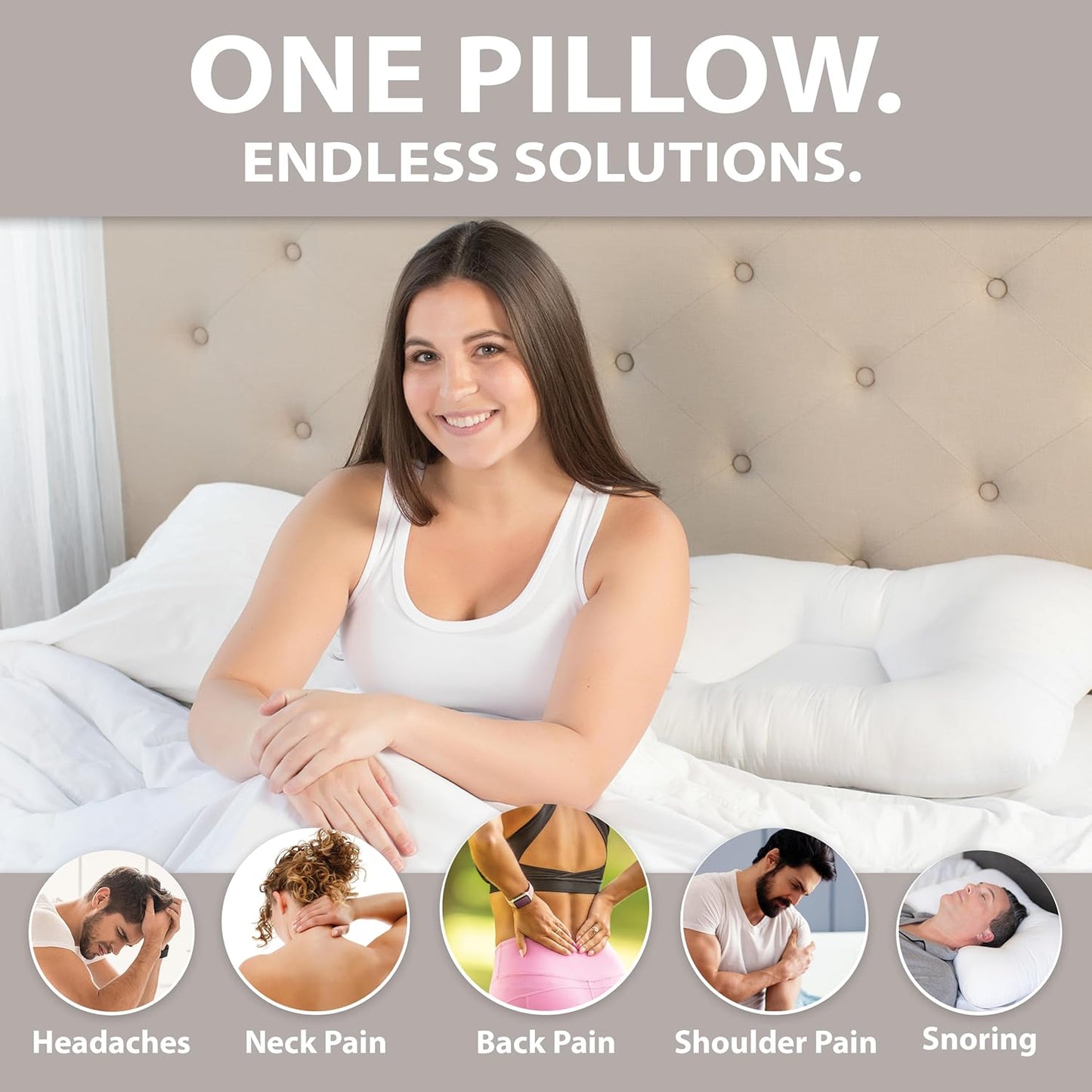 Core Products Tri-Core Comfort Zone Cervical Support Pillow, Temperature Regulating Outlast, Gentle (Medium Firm)- Full Size