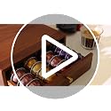 Acacia Wood Coffee Pod Drawer Organizer for Nespresso Vertuo - Holds 40 Large or 60 Small Pods