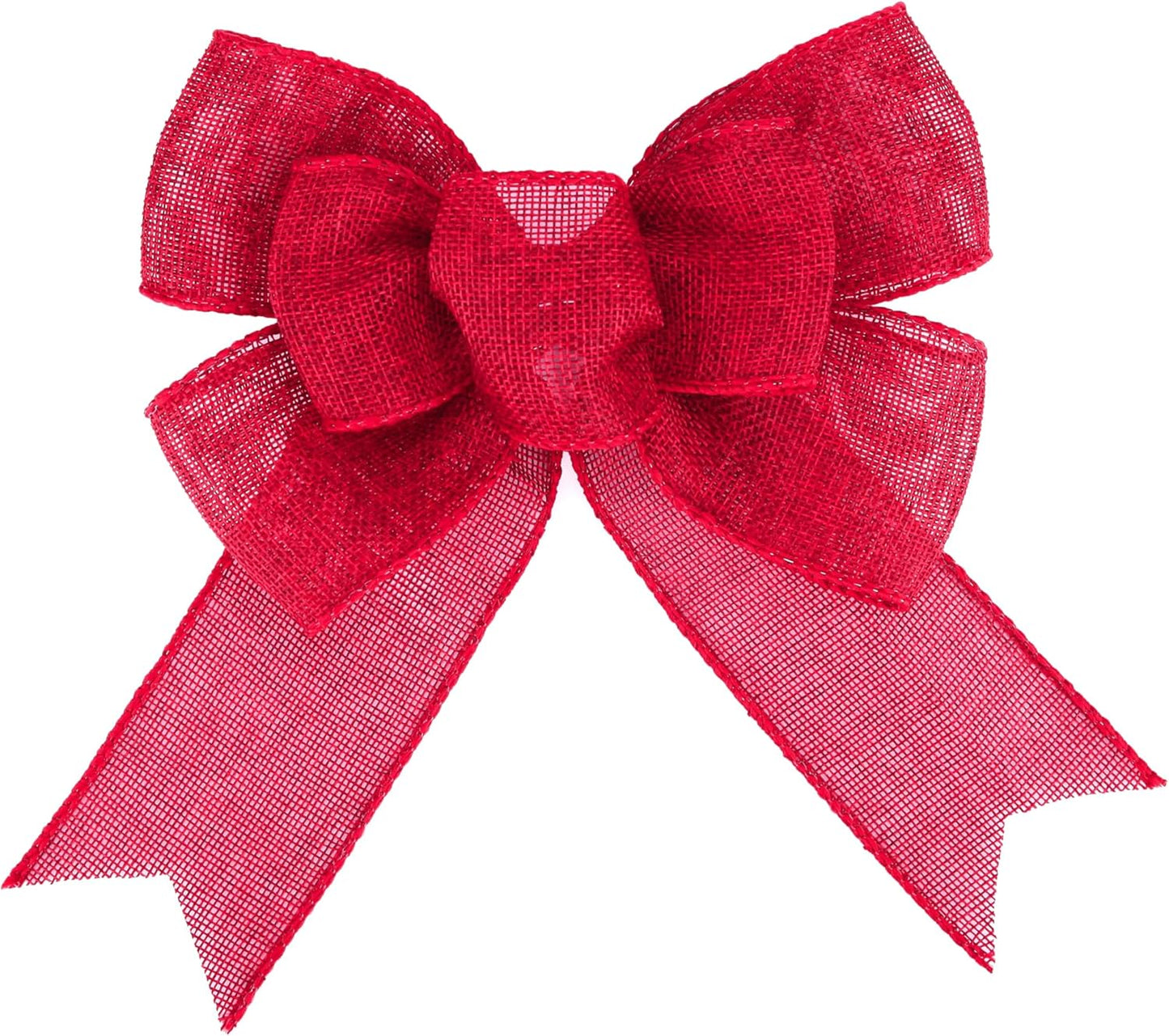 Meseey Hot Pink Burlap Christmas Bows - Handmade Large Bows for Wreaths & Holiday Decor