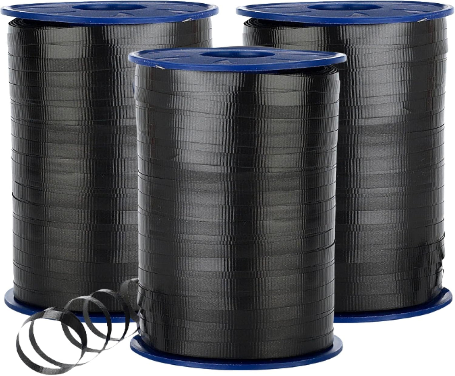 Crimped Curling Ribbon 3-Pack - Light Blue, Light Pink & Yellow - 3/16" x 500 YD for Gift Wrapping & Crafts