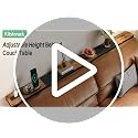 Narrow Console Table with Power Outlet - Rustic Brown & Black, 76.9"