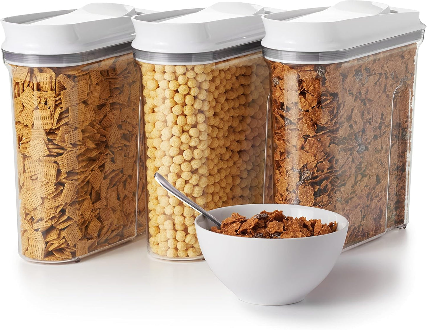 OXO Good Grips Cereal Dispenser Set - 3-Piece Airtight Storage Solution for Freshness