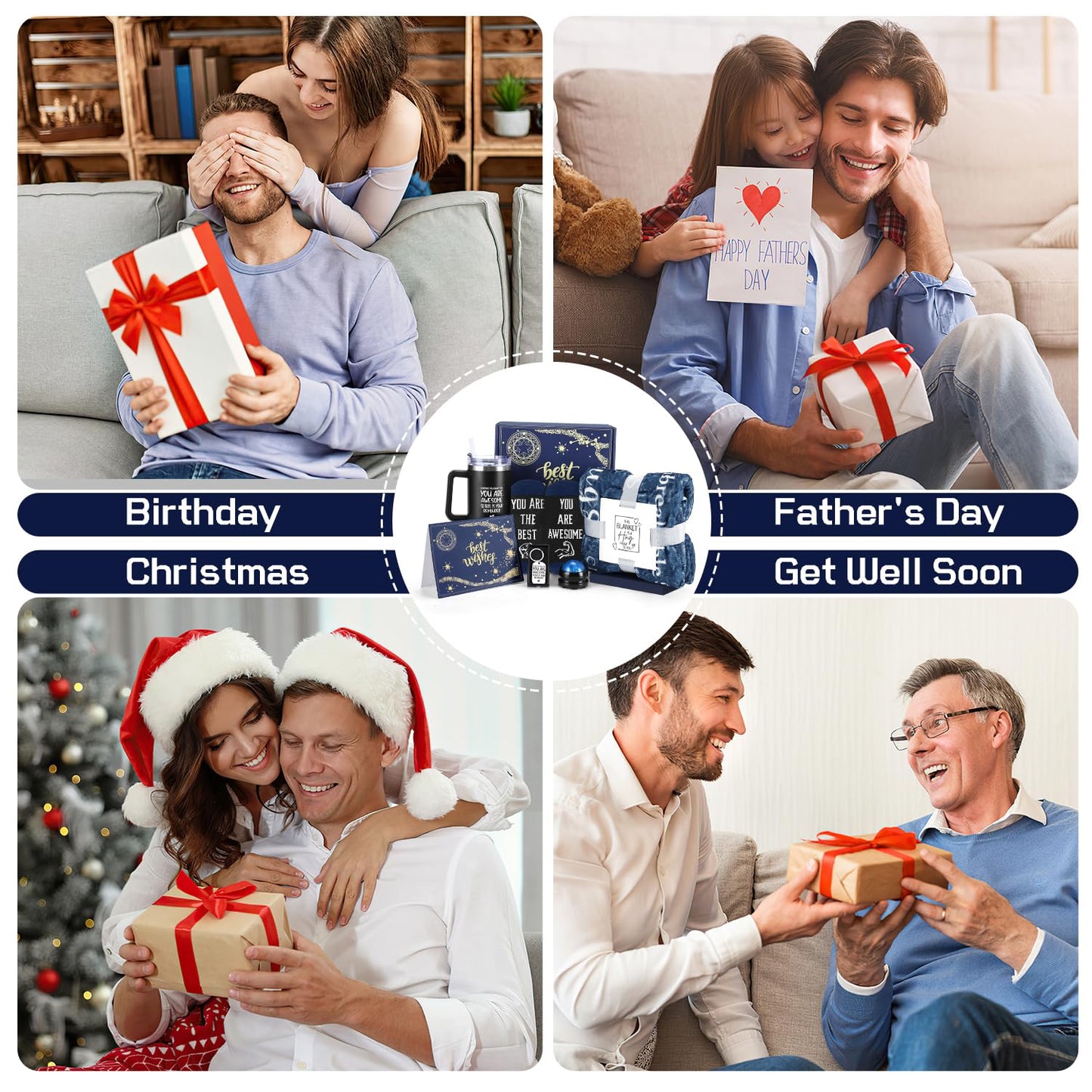 Gift Baskets for Men Best Birthday Gifts for Men Anniversary Gifts for Men Gifts for Boyfriend Gifts Get Well Soon Gifts Basket Unique Gift Ideas Set Box Self Care Package Man Him Dad Brother Husband