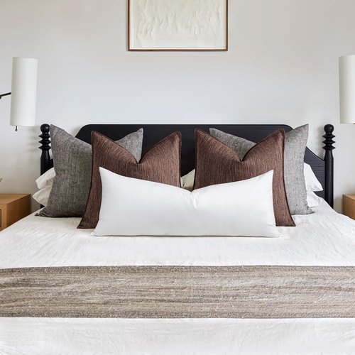 Artscope 14x36 Pillow Insert - Ultra Soft Synthetic Down Lumbar Pillow for Couch & Bed | White