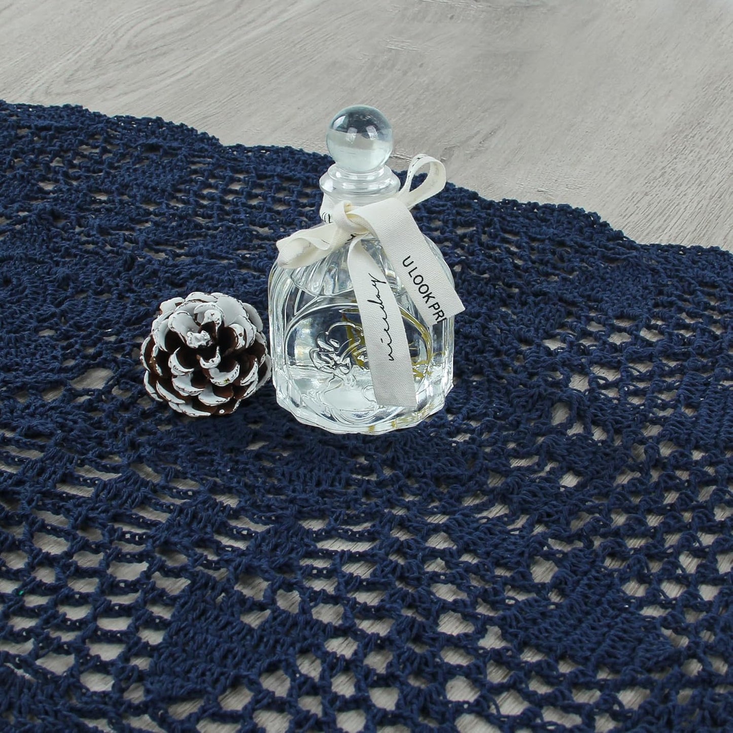 Handmade Crochet Lace Table Runner 15x51 Inch - Elegant White Décor