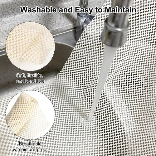 FACIACC Non-Slip Rug Pad Gripper - Extra Thick 2 x 5 Feet Carpet Pads for Hardwood Floors (White)