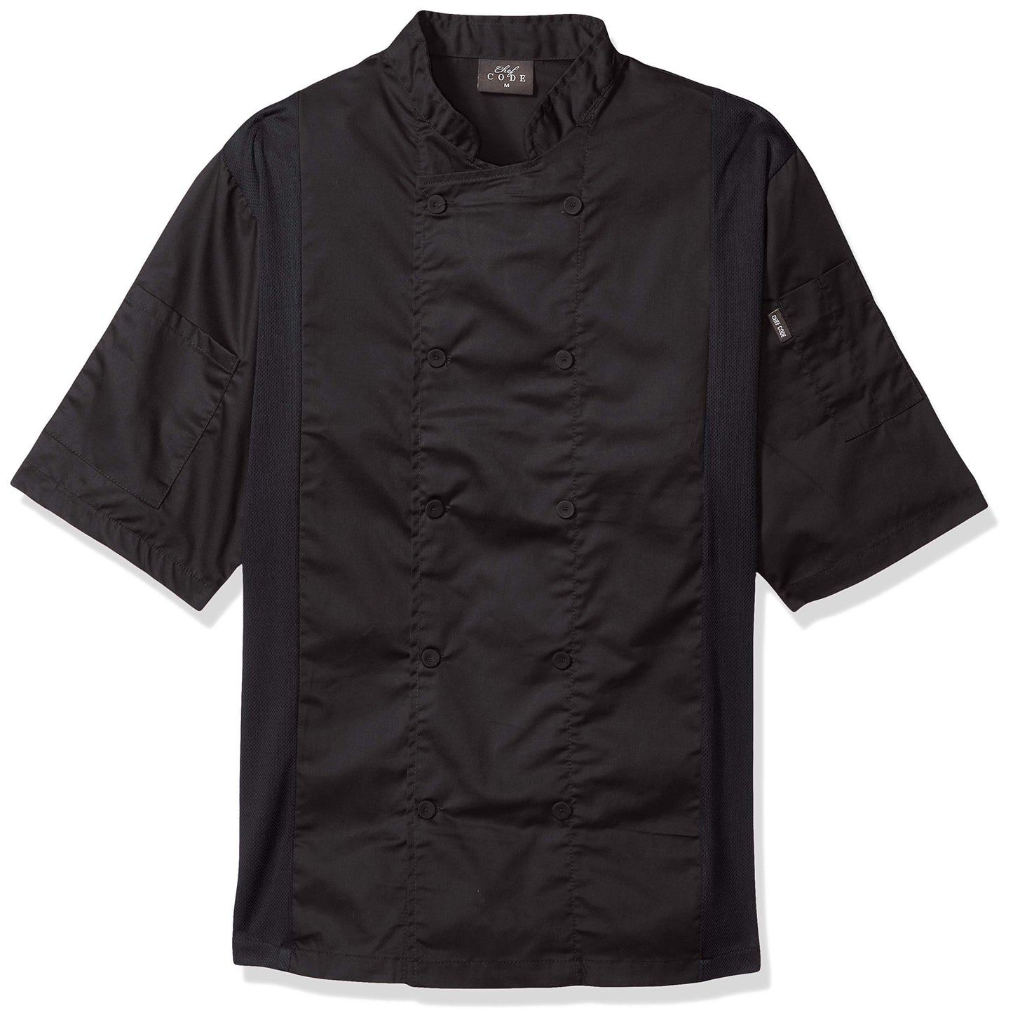Chef Code Cool Breeze Side Vent Chef Coat (Charcoal, M)
