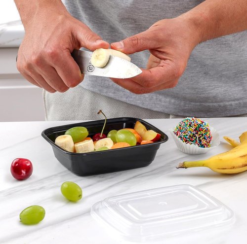 GUSTO Meal Prep Containers - 12 oz | 50 Count, Reusable & Microwave Safe, BPA-Free Food Storage Boxes