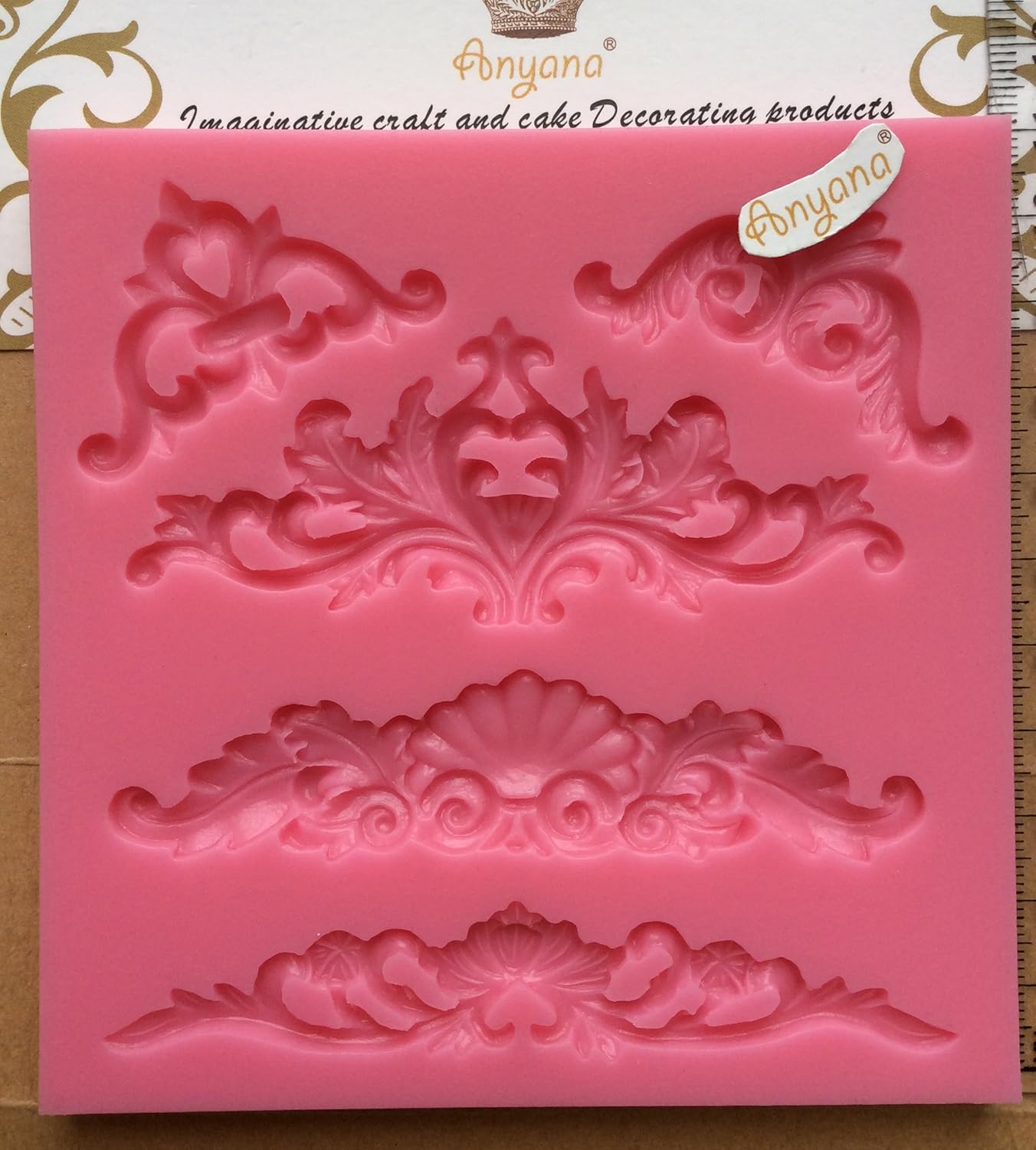 Lotus Scrollwork Silicone Mold for Cake Decorating & Polymer Clay Crafts
