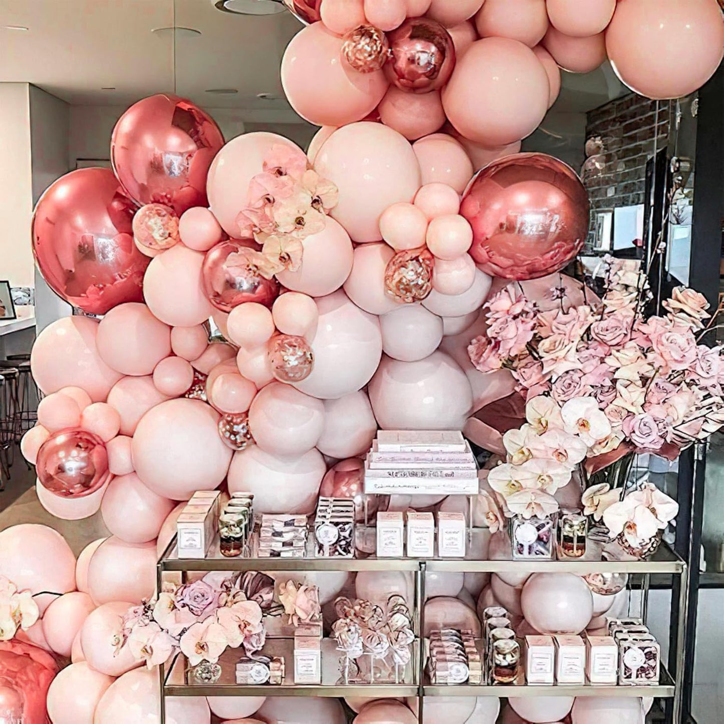 PartyWoo Baby Pink Balloon Arch Kit - 140pcs in 5-18 Inch Sizes | Perfect for Weddings & Baby Showers