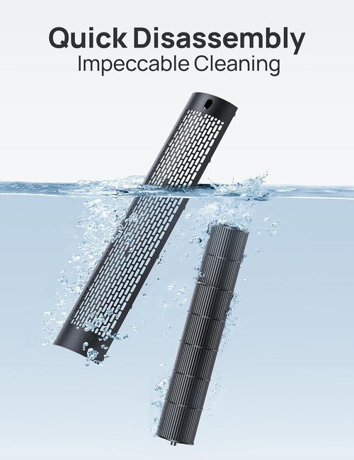 DREO Tower Fan - 90° Oscillating Standing Floor Fan with 28ft/s Velocity & 25dB Quiet Operation | 9 Speeds, 4 Modes, 12H Timer, Voice & App Control