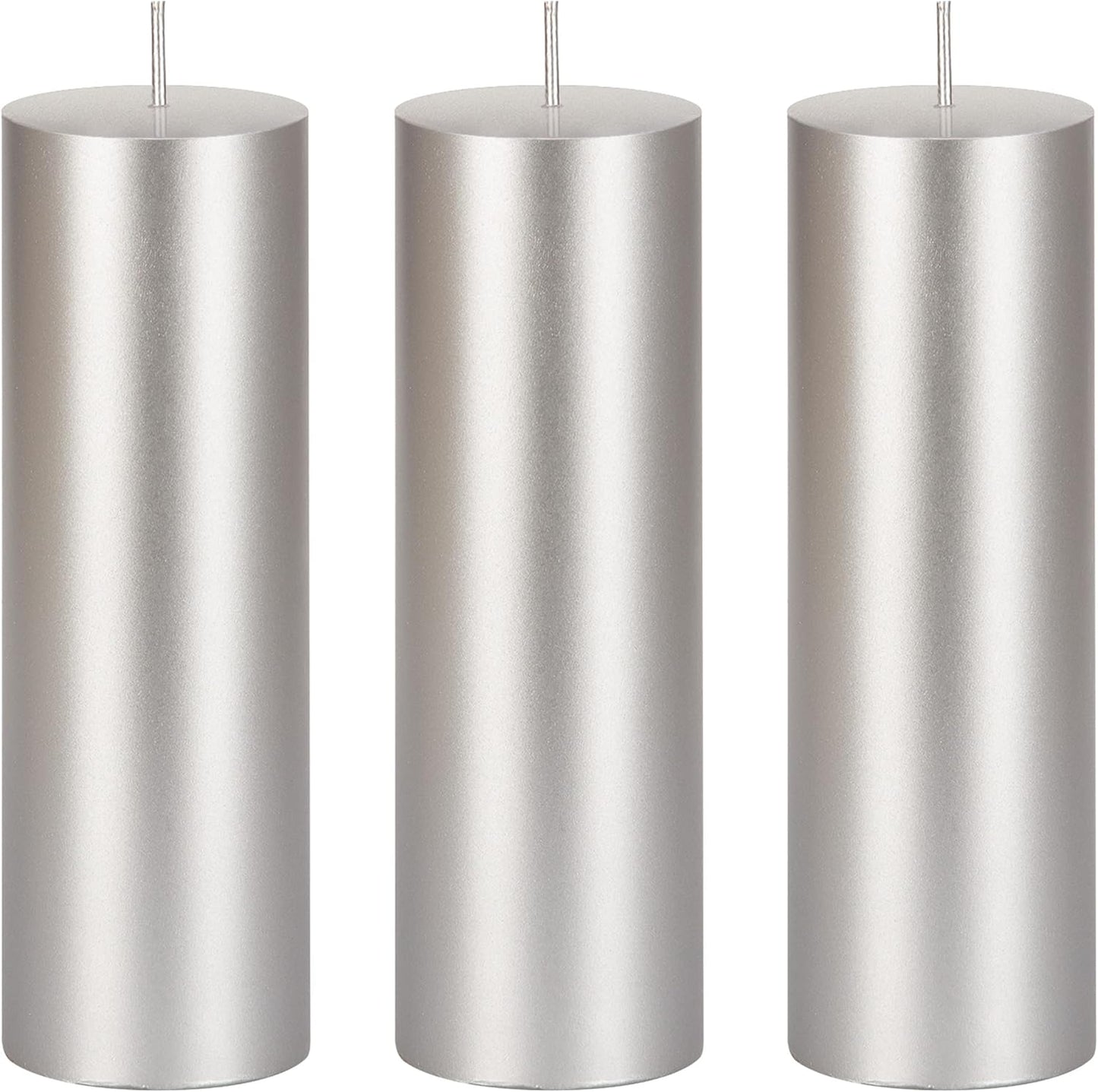 Unscented Black Pillar Candle - 2x6 Inch Hand Poured Premium Wax for Home Décor & Events