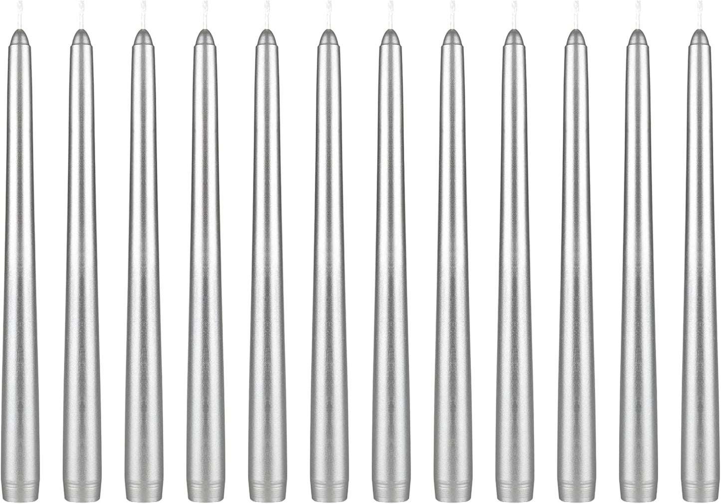 12-Pack Unscented Red Taper Candles - 10 Inch Hand Poured Wax for Home Décor & Weddings