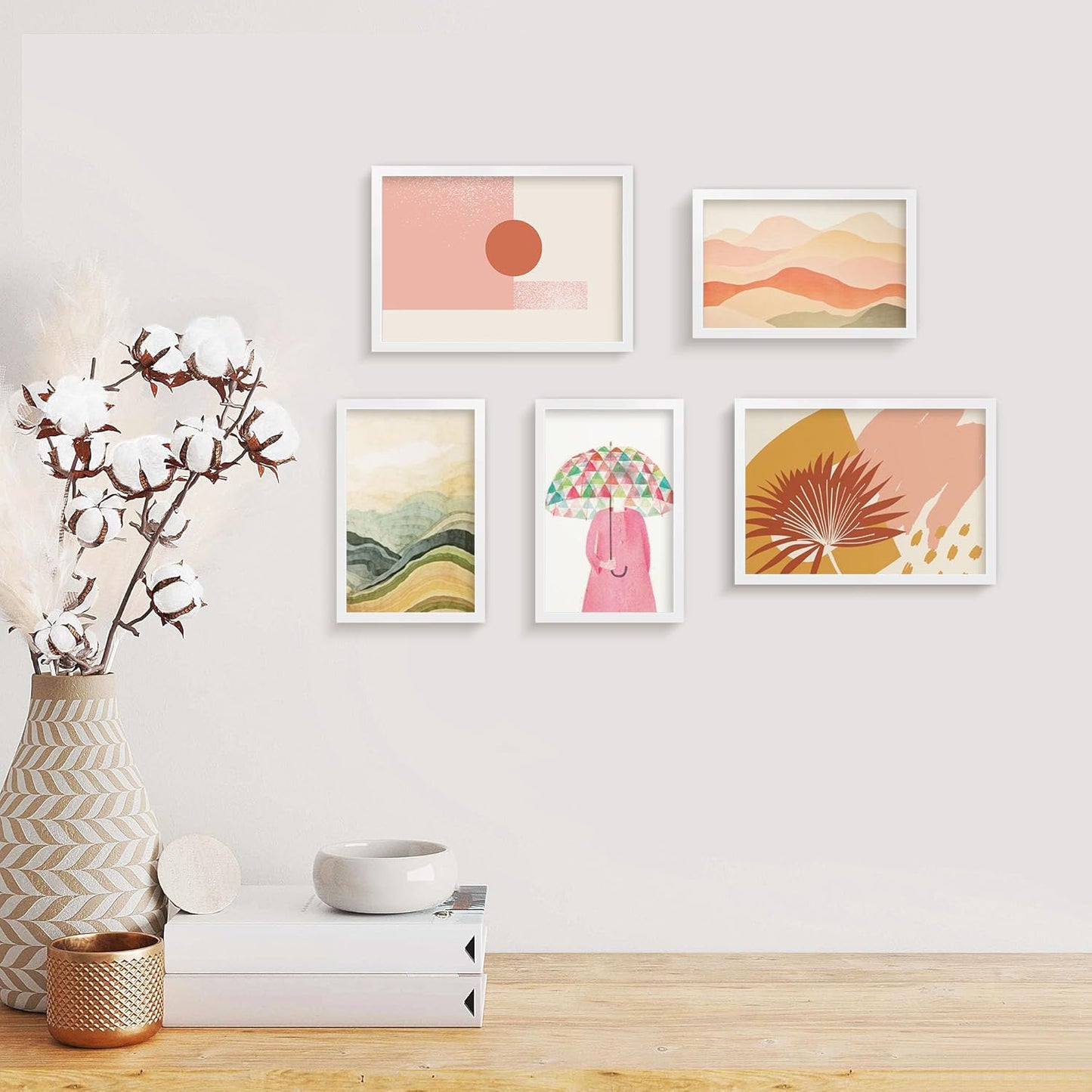 LaVie Home 5x7 Picture Frame Set of 10 - Versatile White Frames for 4x6 or 5x7 Photos | Wall Gallery & Tabletop Display