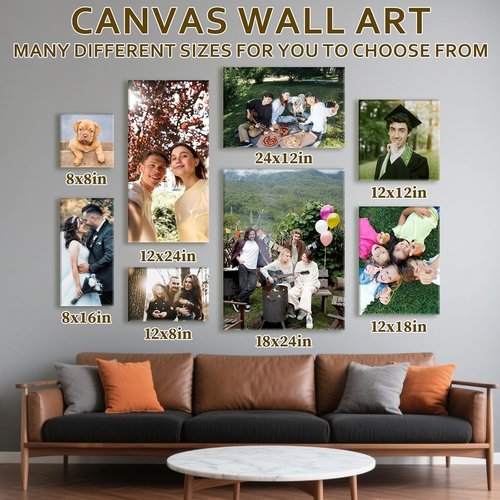 Custom Canvas Prints - Personalized Photo Wall Art for Weddings, Family, Pets | 20x16 Wrapped Frame
