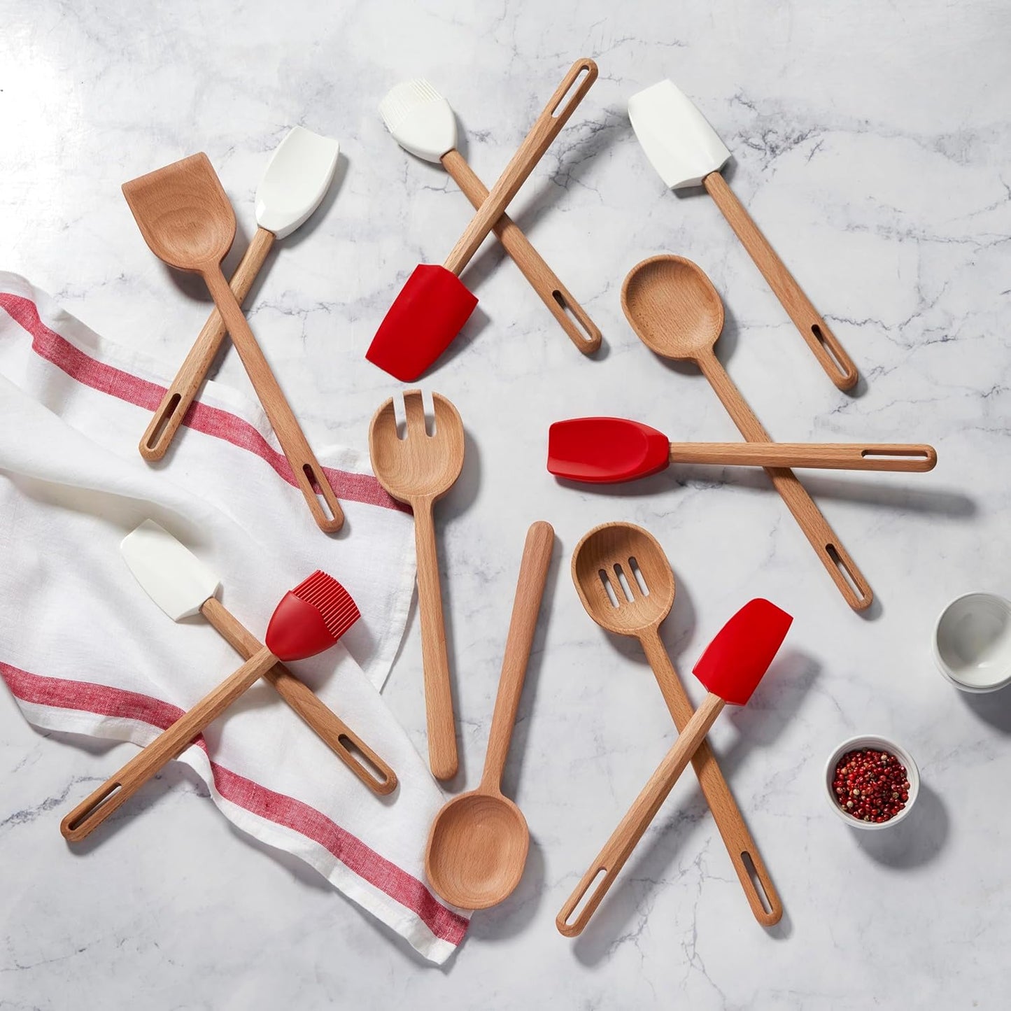 Le Creuset Wooden Serving Spoon - Durable Kitchen Utensil for Effortless Serving | Classic Design