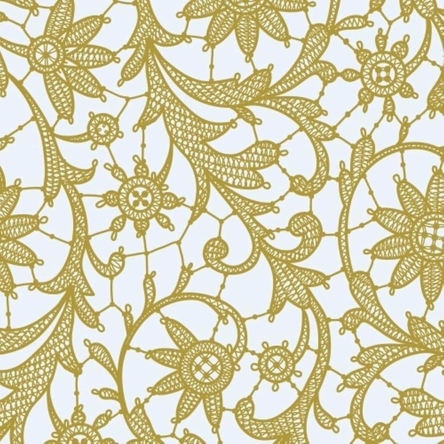 Disposable Clear & Gold Floral Lace Tablecloths - 12-Pack Rectangular 54" x 108" for Party Decor