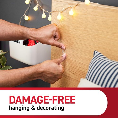 Command Clear Mini Light Clips - Damage-Free String Light Hangers | 45 Clips & 54 Strips for Home Decor