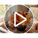 A-16pcs Fake Mums Artificial Fall Flowers for Outdoors Planters Decor - Flortevera