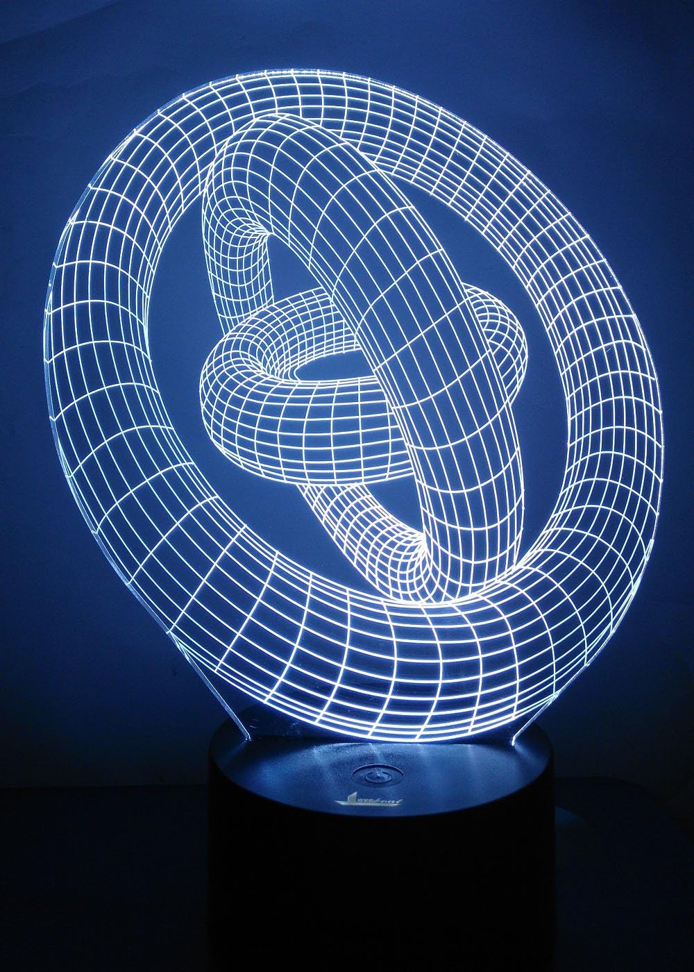 3D Illusion Night Light - Loveboat LED Lamp with 7 Color Changing Acrylic Base & USB Charger - Perfect Home Decor & Gift