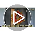 24 Inch Fall Wreath for Front Door - Autumn Floral Decor with Lifelike Blooms