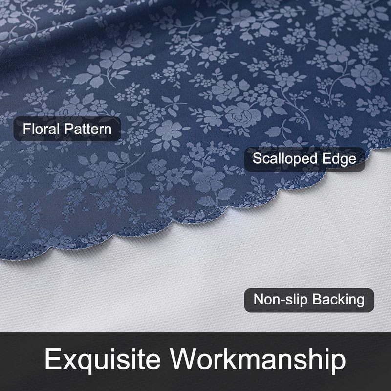 Smiry Rectangle Table Cloth, Waterproof Heavy Duty Vinyl Tablecloths, Wipeable Washable Table Cover for Kitchen and Dining Room (Navy, 60" X 126")