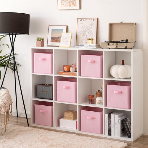 GRANNY SAYS Cube Storage Bins Set - 6-Pack with Hanging Organizer for Efficient Space Saving