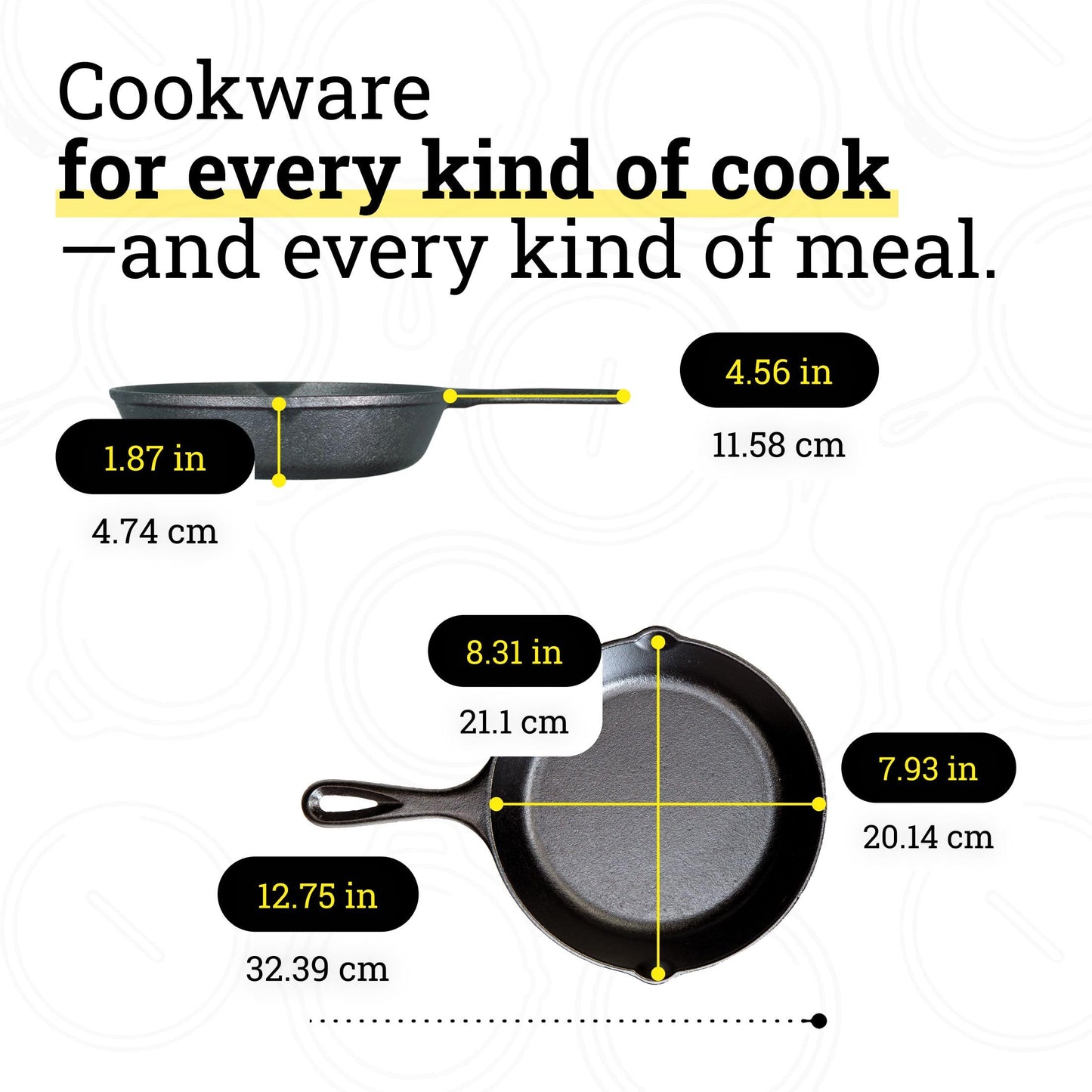 Lodge Seasoned Cast Iron Skillet - PFAS-Free, Non-Toxic Cookware - Use with an Oven, Stove, Grill, or Campfire - Naturally Non-Stick & Oven Safe - 8 Inches