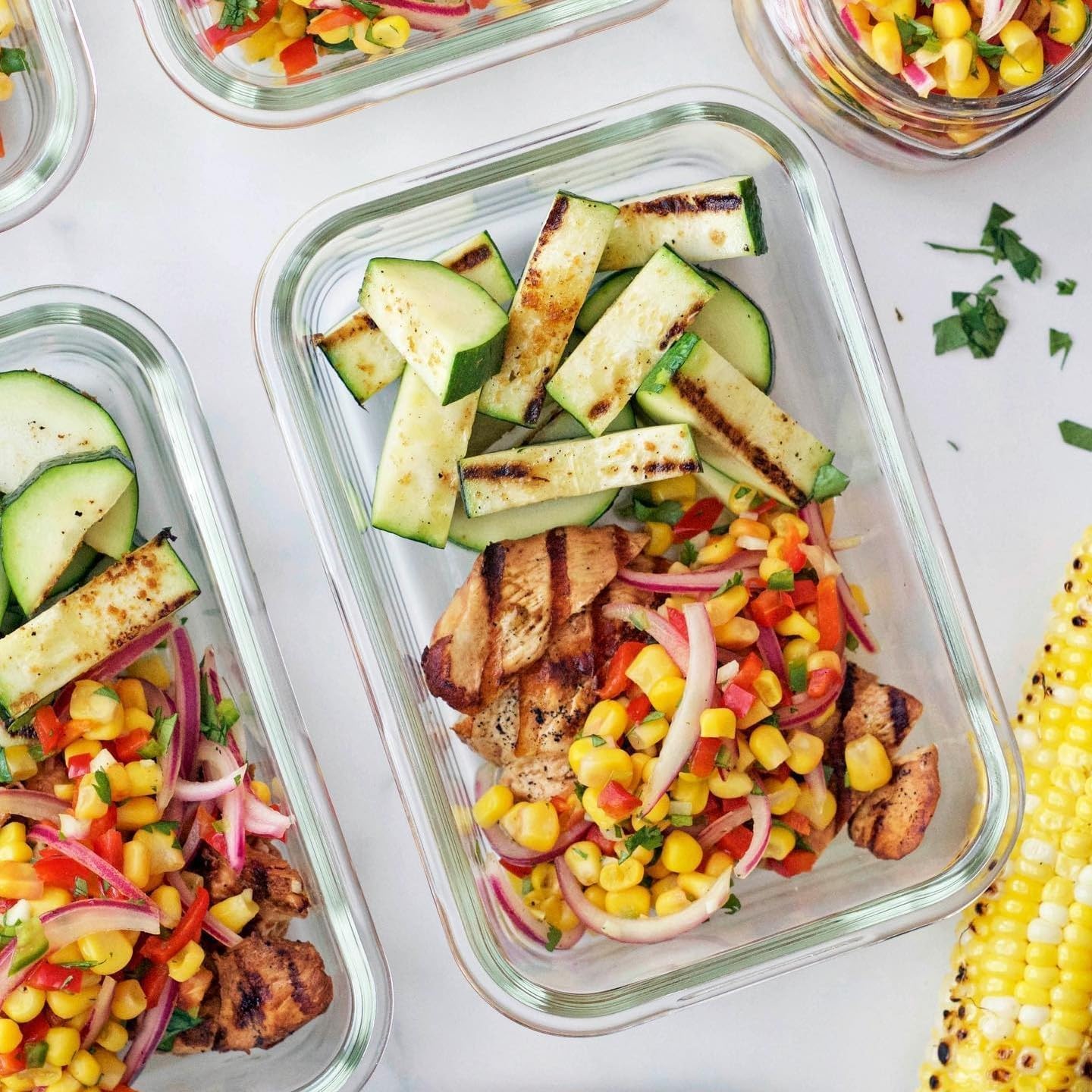 Skiennix 24pc Glass Food Storage Containers - Airtight, Leakproof & BPA-Free Meal Prep Bowls | Microwave & Dishwasher Safe